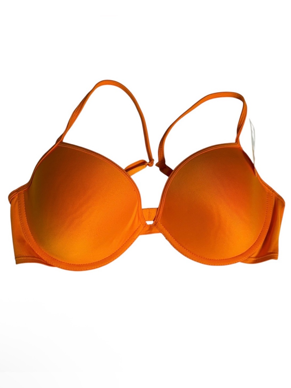 NWT nobo 2015 orange padded underwire racer back bra size 38C